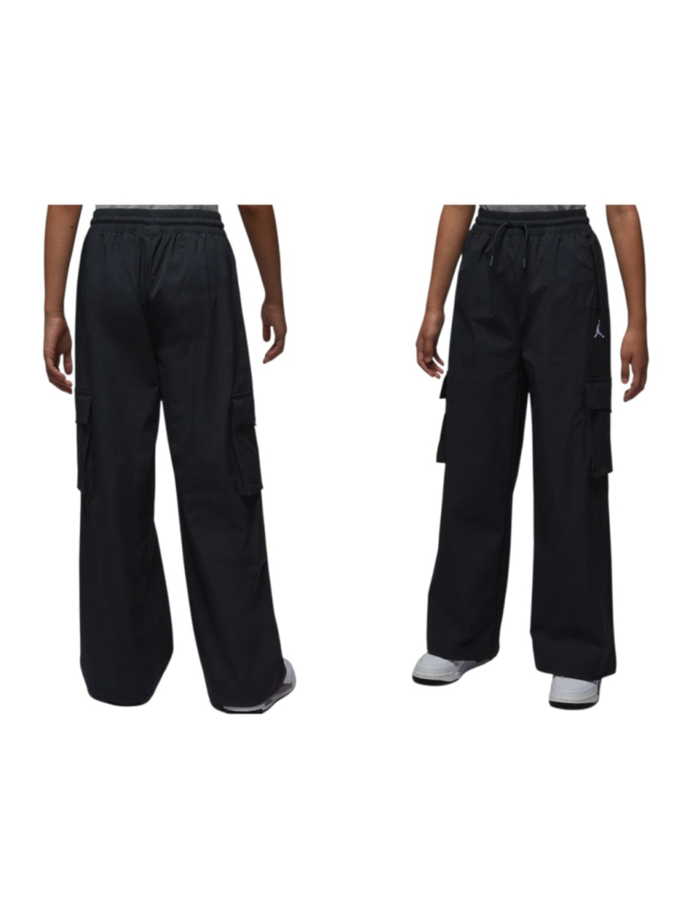 Nike Jordan Big Kids Post-Up Open Drawstring Black Cargo Pant Size XL (13-15YRS)